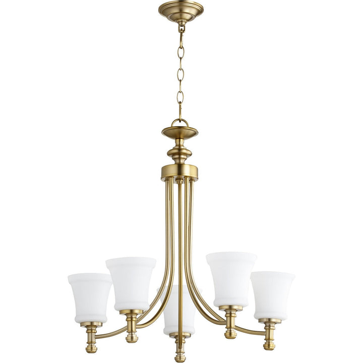 Quorum Rossington 6122-5-80 Chandelier Light - Aged Brass