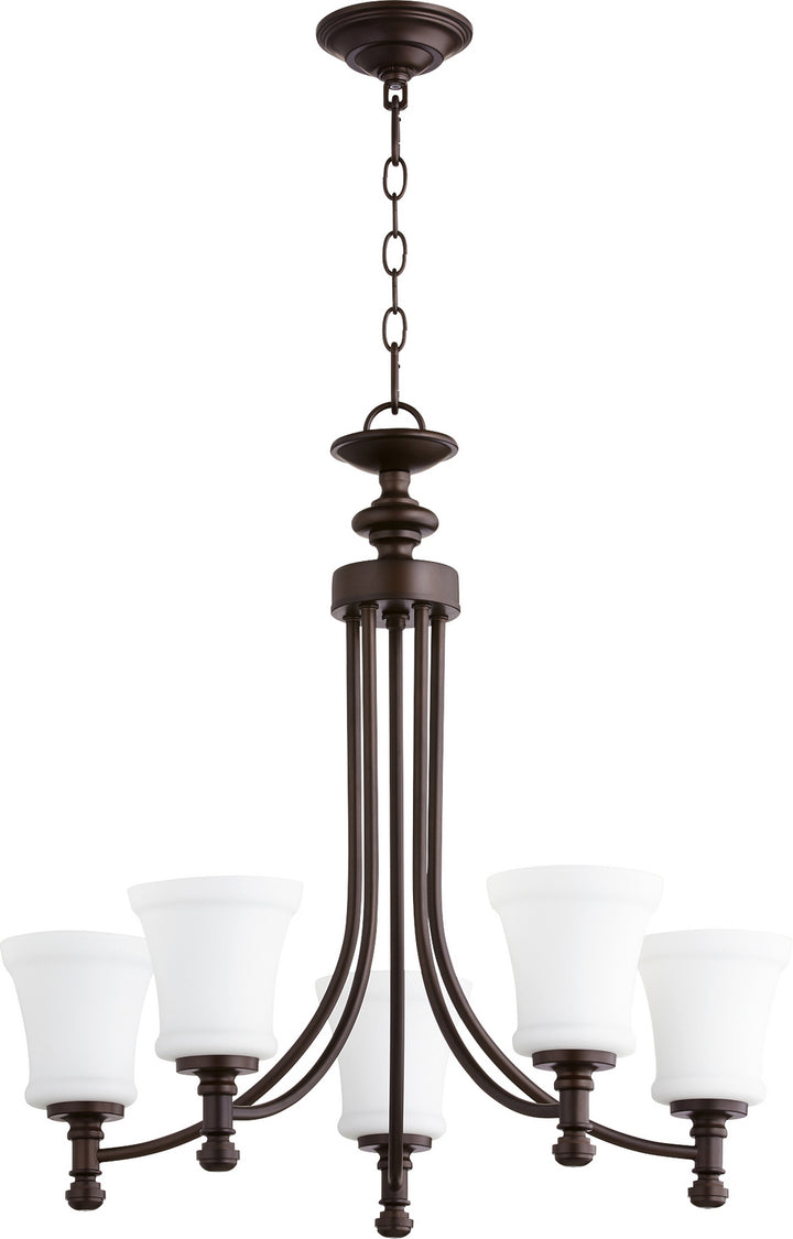 Quorum Rossington 6122-5-86 Chandelier Light - Oiled Bronze