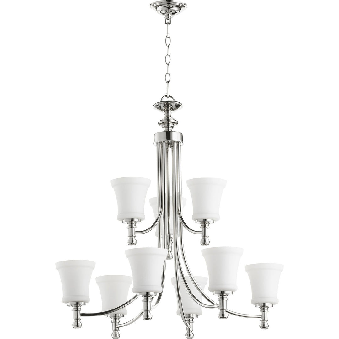 Quorum Rossington 6122-9-162 Chandelier Light - Polished Nickel