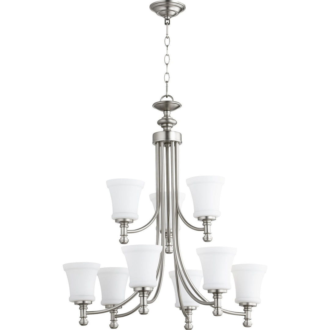 Quorum Rossington 6122-9-165 Chandelier Light - Satin Nickel