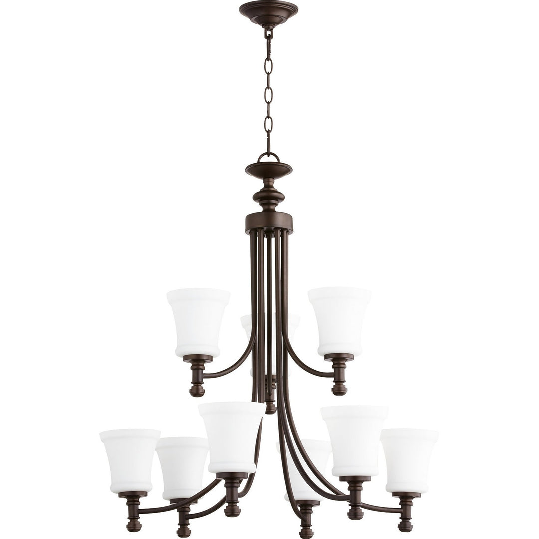 Quorum Rossington 6122-9-186 Chandelier Light - Oiled Bronze