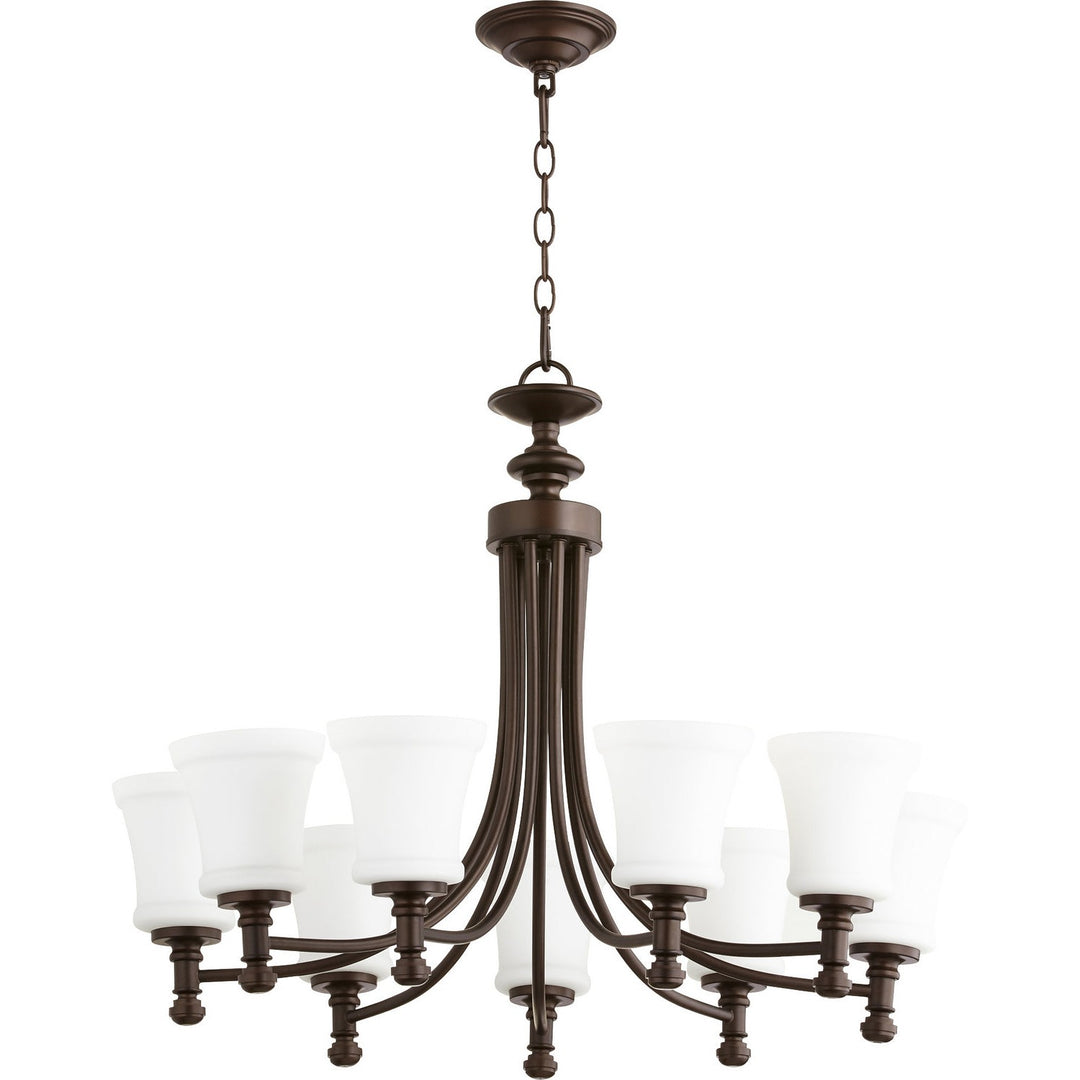 Quorum Rossington 6122-9-86 Chandelier Light - Oiled Bronze