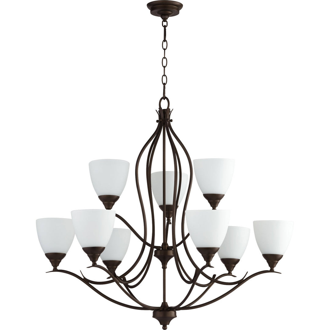 Quorum Flora 614-9-86 Chandelier Light - Oiled Bronze