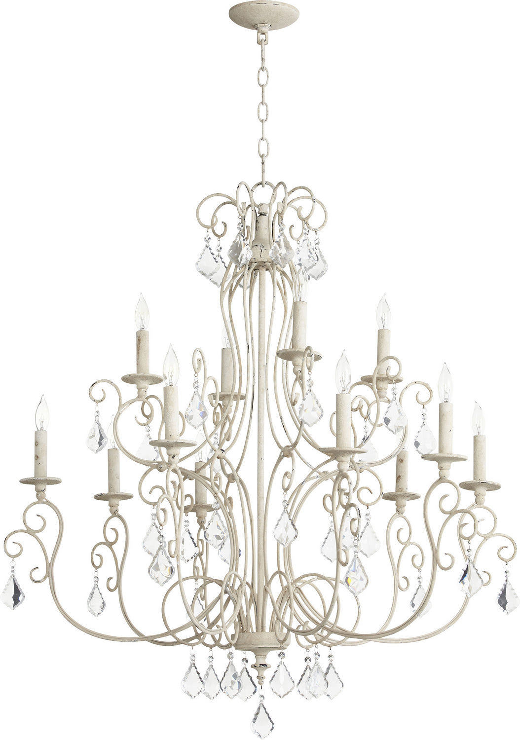 Quorum Ariel 6205-12-70 Chandelier Light - Persian White