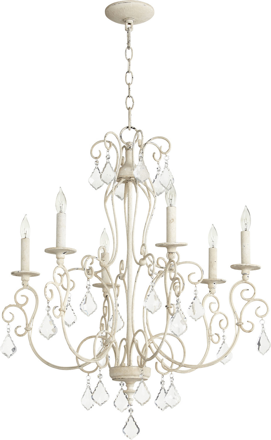 Quorum Ariel 6205-6-70 Chandelier Light - Persian White