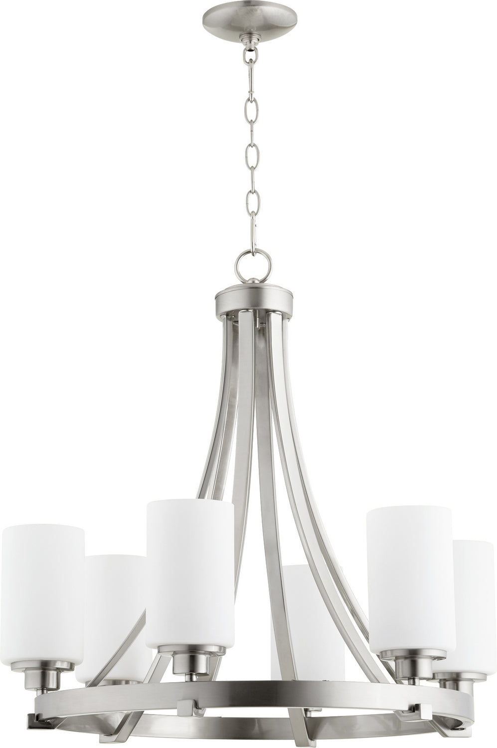 Quorum Lancaster 6207-6-65 Chandelier Light - Satin Nickel