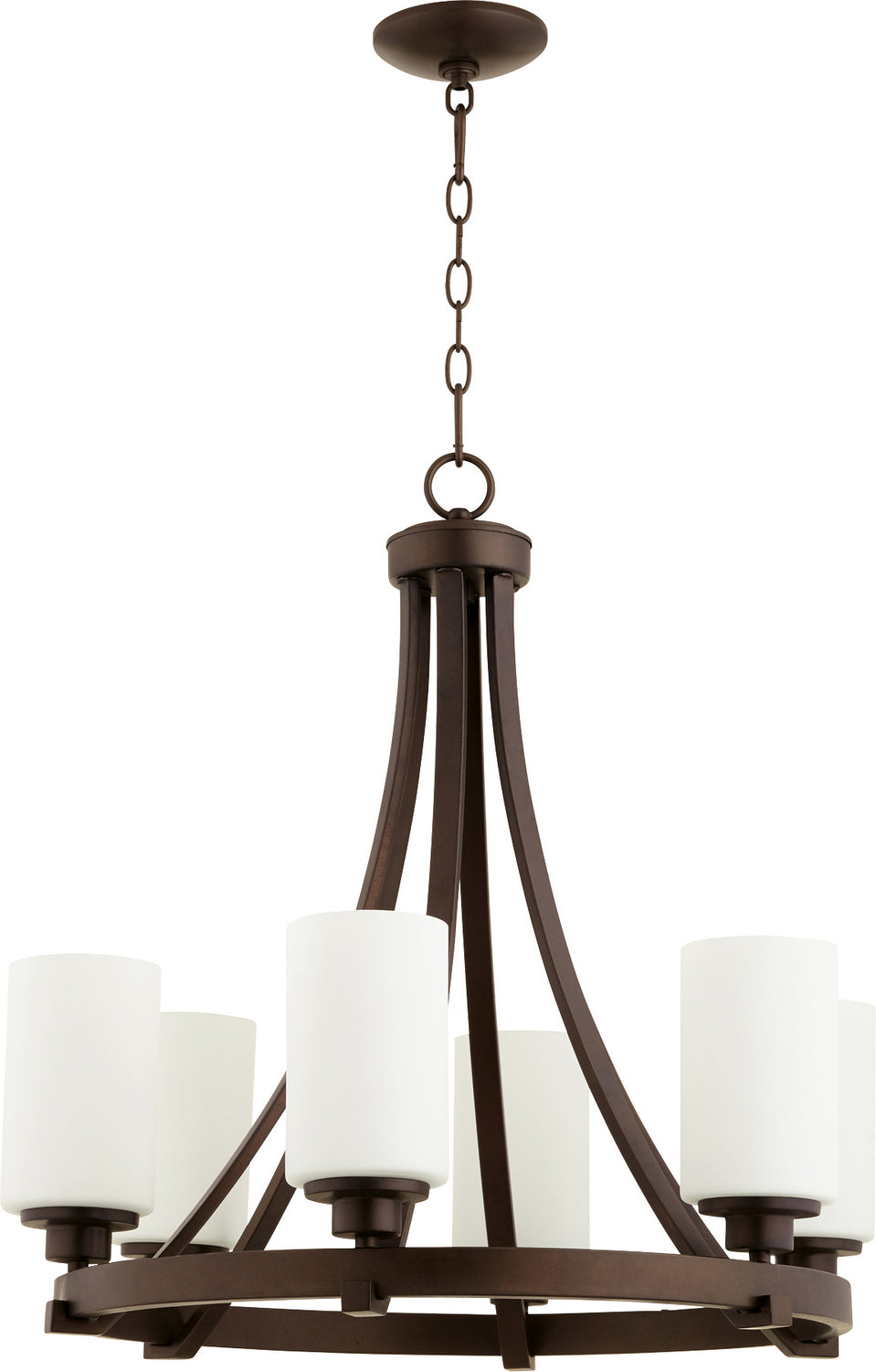 Quorum Lancaster 6207-6-86 Chandelier Light - Oiled Bronze