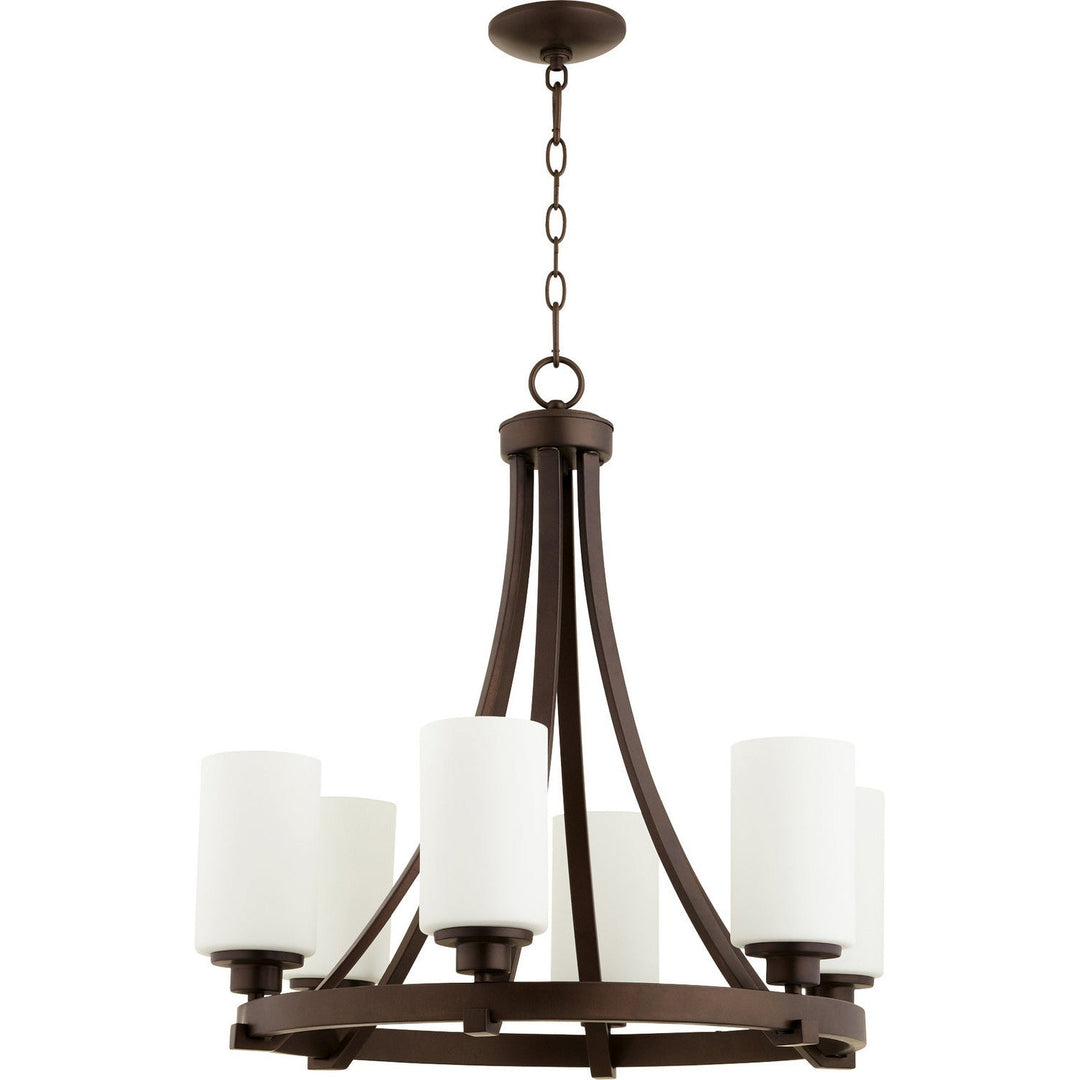 Quorum Lancaster 6207-6-86 Chandelier Light - Oiled Bronze