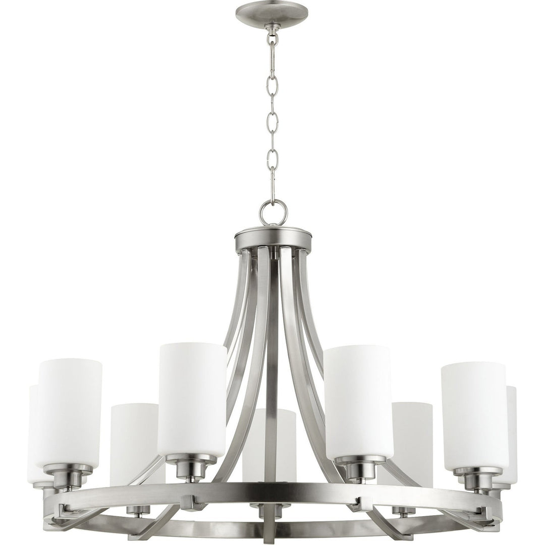 Quorum Lancaster 6207-9-65-QUORUM Chandelier Light - Satin Nickel