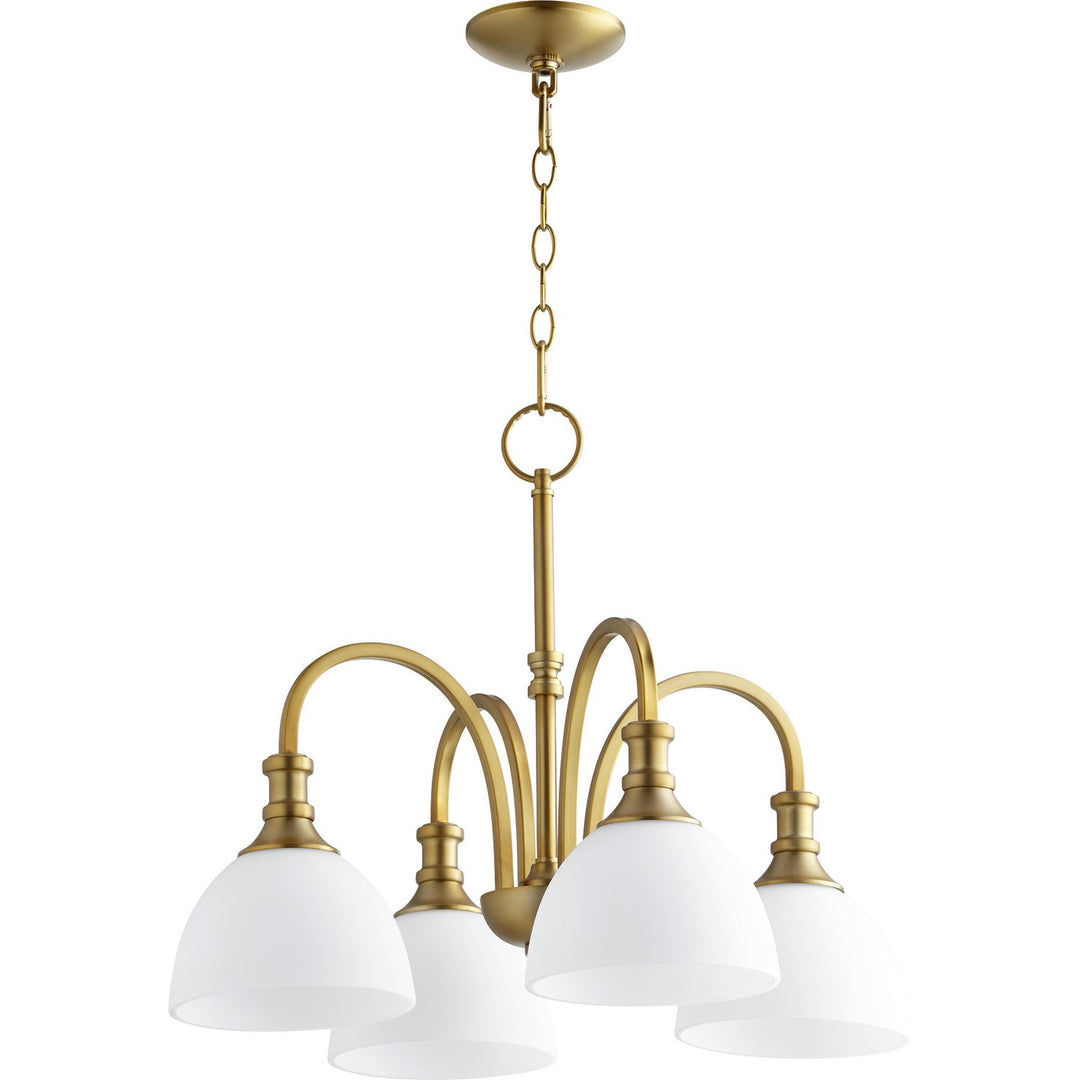 Quorum Richmond 6211-4-80 Chandelier Light - Aged Brass