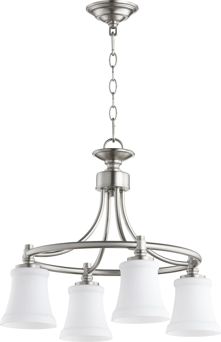 Quorum Rossington 6422-4-65 Chandelier Light - Satin Nickel