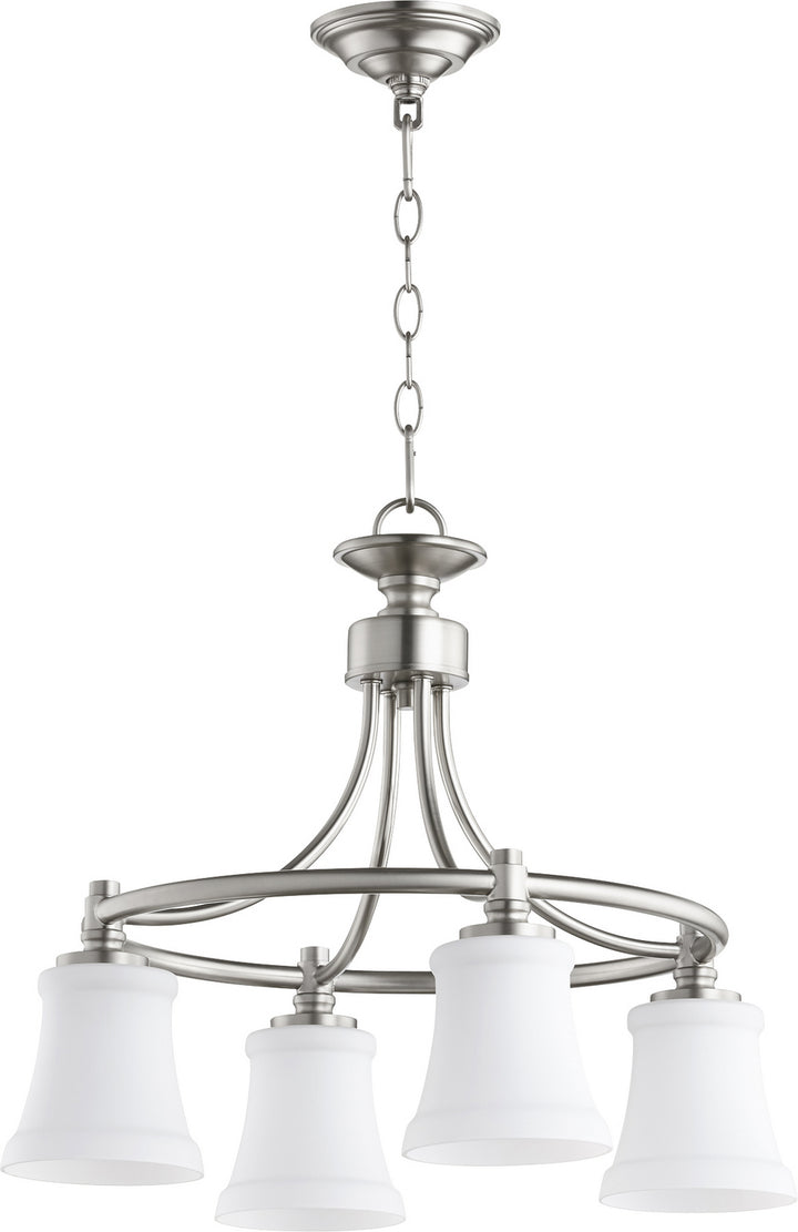 Quorum Rossington 6422-4-65 Chandelier Light - Satin Nickel
