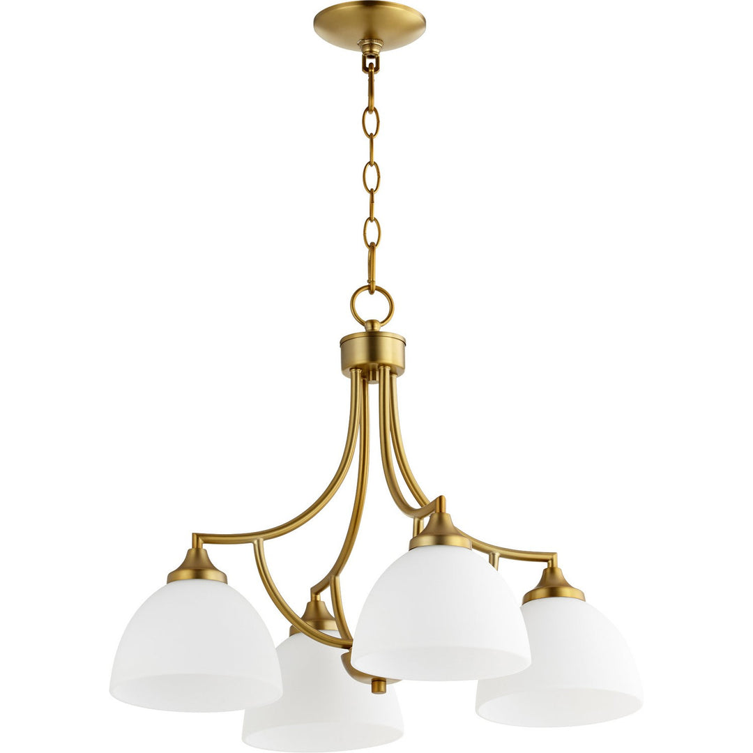 Quorum Enclave 6459-4-80 Chandelier Light - Aged Brass