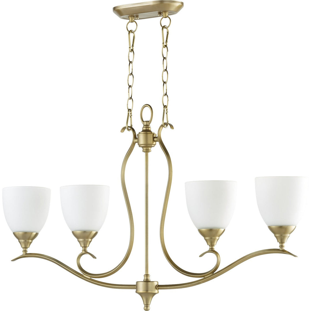 Quorum Flora 664-4-80 Pendant Light - Aged Brass