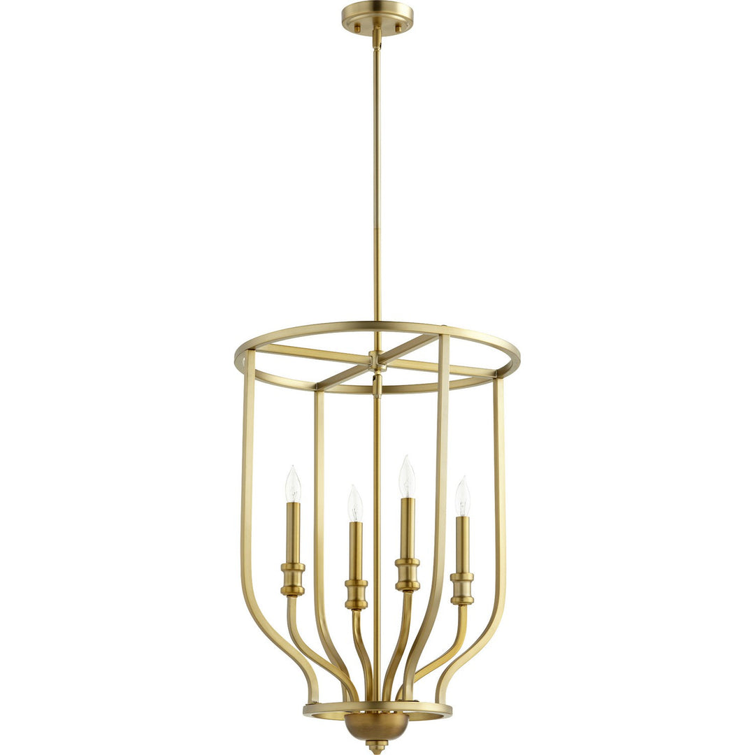 Quorum Richmond 6711-4-80 Pendant Light - Aged Brass