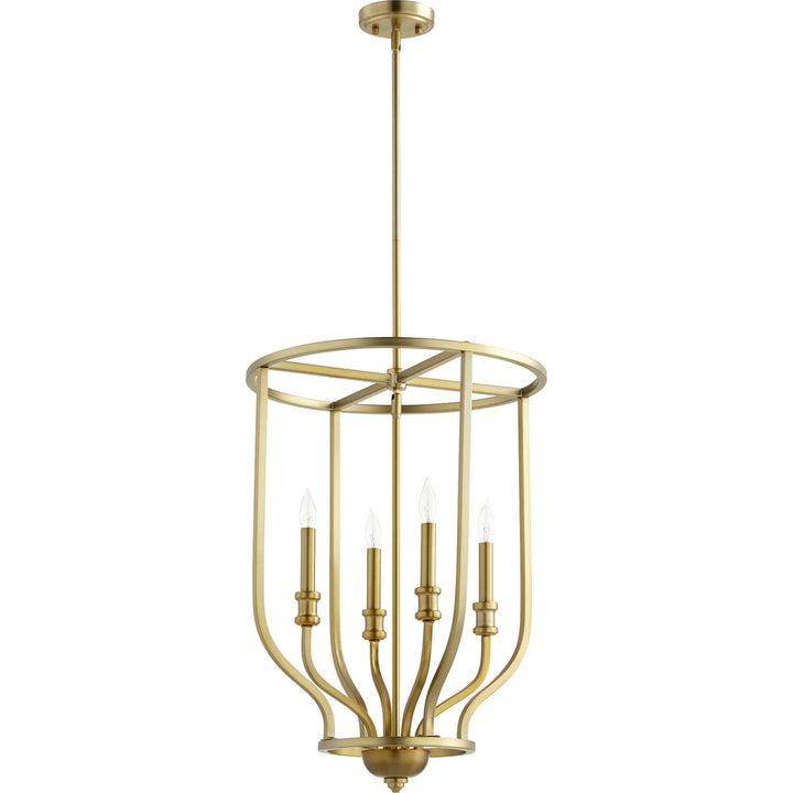 Quorum Richmond 6711-4-80 Pendant Light - Aged Brass