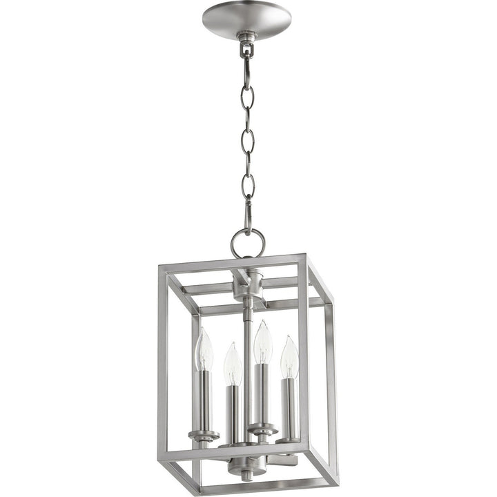 Quorum Cuboid Entries 6731-4-165 Pendant Light - Satin Nickel