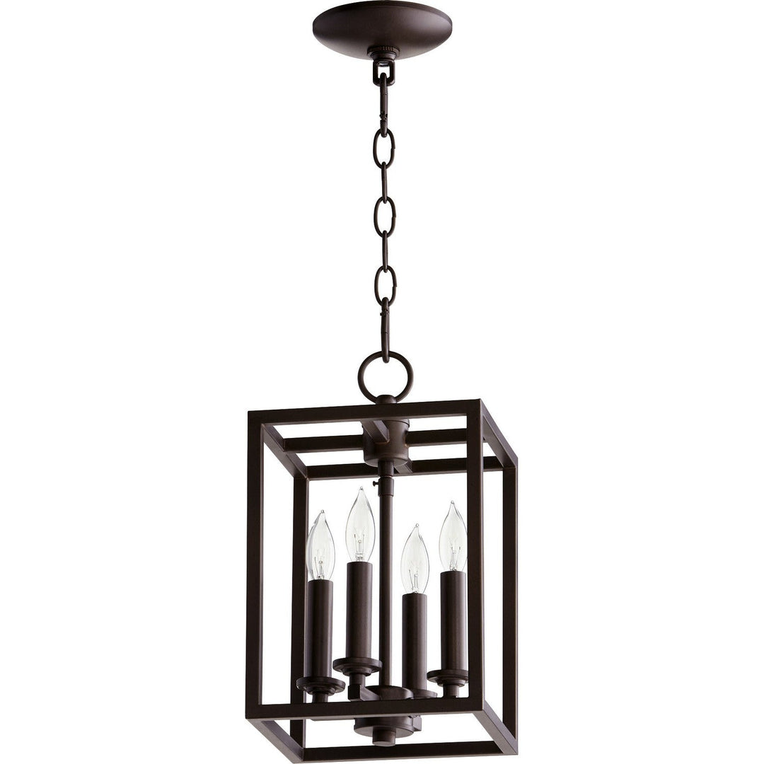 Quorum Cuboid Entries 6731-4-186 Pendant Light - Oiled Bronze