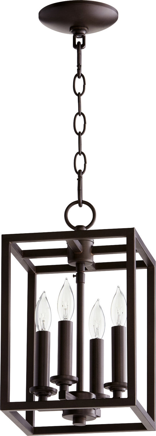 Quorum Cuboid Entries 6731-4-186 Pendant Light - Oiled Bronze