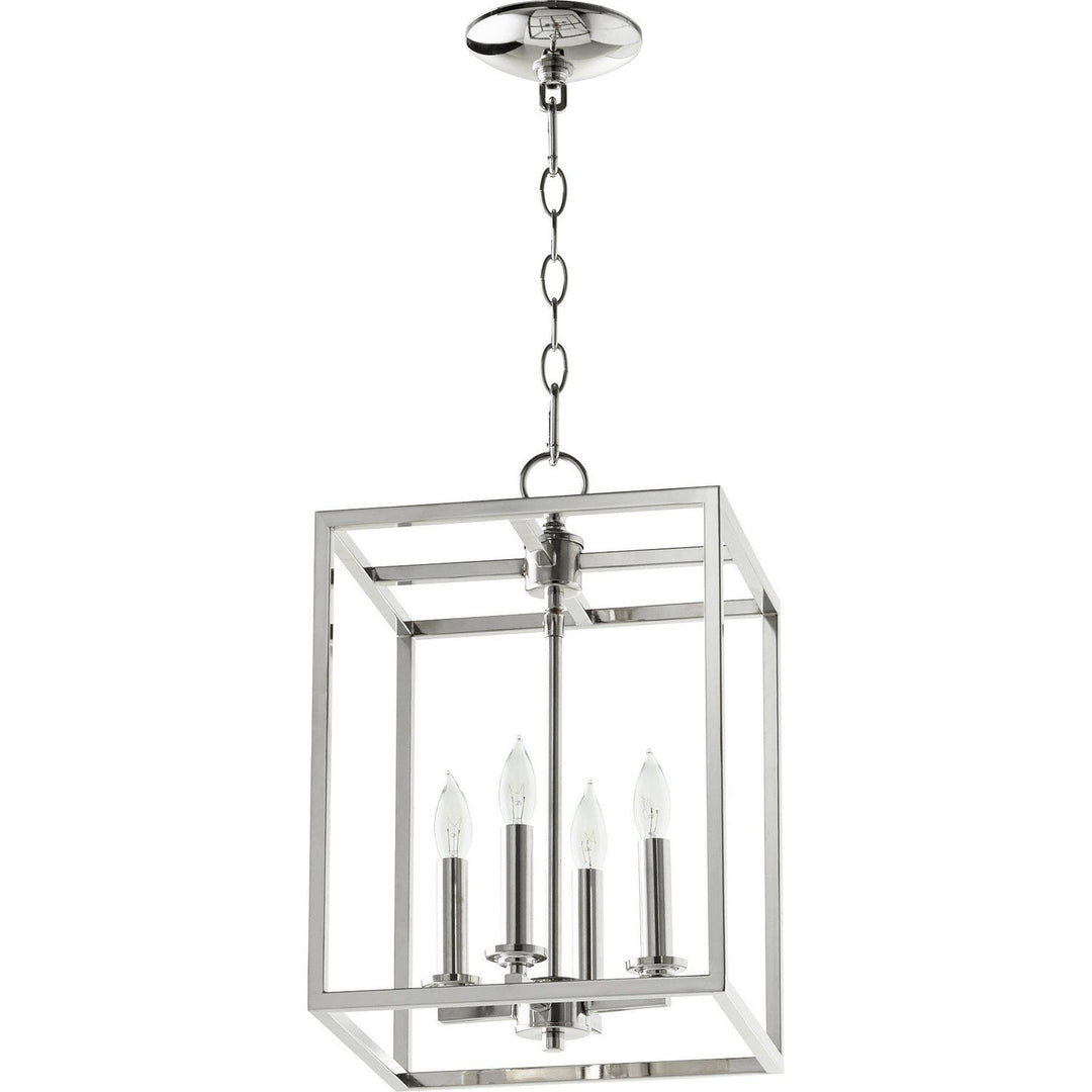 Quorum Cuboid Entries 6731-4-62 Pendant Light - Polished Nickel