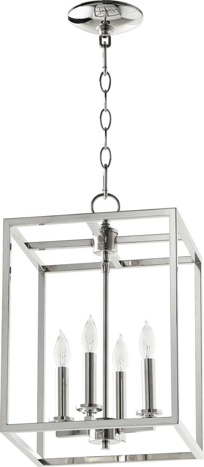 Quorum Cuboid Entries 6731-4-62 Pendant Light - Polished Nickel