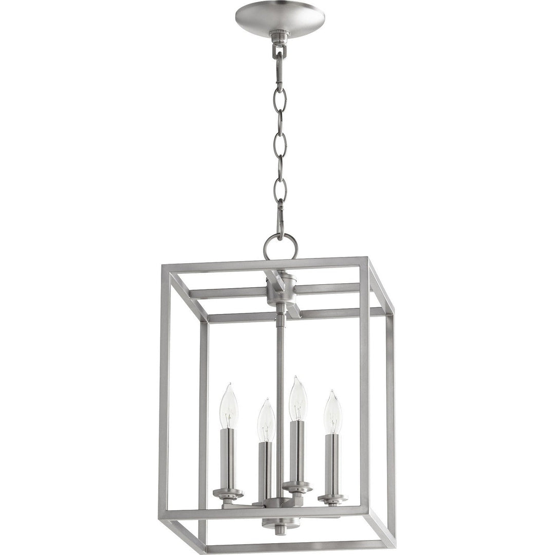 Quorum Cuboid Entries 6731-4-65 Pendant Light - Satin Nickel