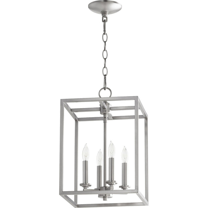Quorum Cuboid Entries 6731-4-65 Pendant Light - Satin Nickel