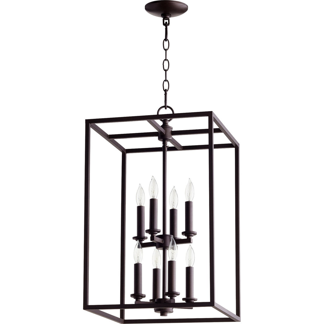 Quorum Cuboid Entries 6731-8-86 Pendant Light - Oiled Bronze