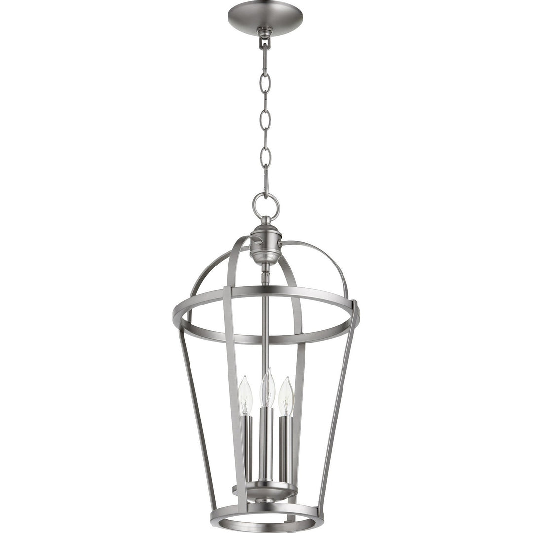 Quorum Mitre Entries 6734-3-65 Pendant Light - Satin Nickel