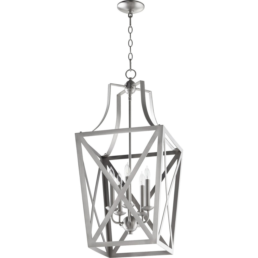 Quorum 6736-5-65 Pendant Light - Satin Nickel