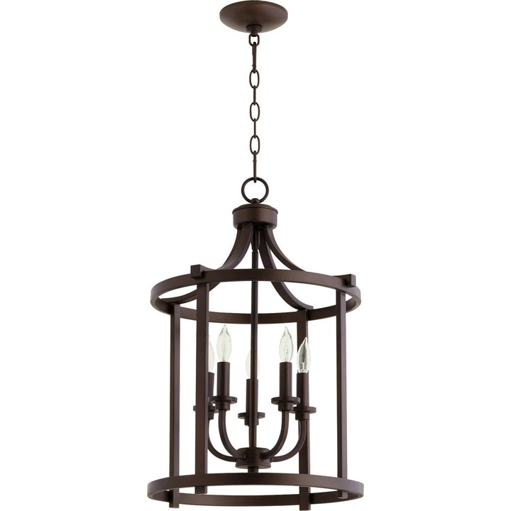 Quorum Lancaster 6807-5-86 Pendant Light - Oiled Bronze