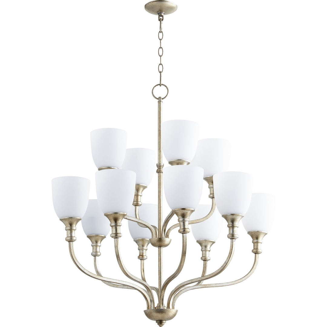 Quorum Richmond 6811-12-60 Pendant Light - Aged Silver Leaf