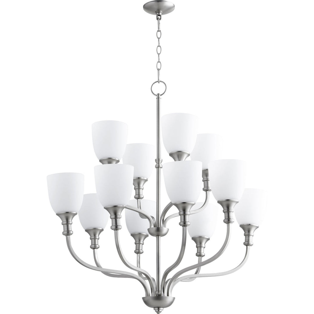 Quorum Richmond 6811-12-65 Chandelier Light - Satin Nickel