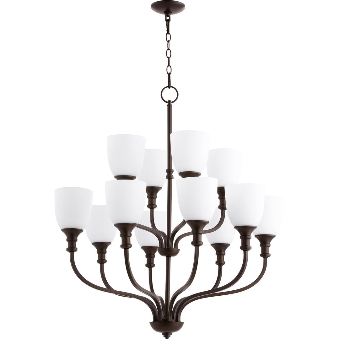 Quorum Richmond 6811-12-86 Chandelier Light - Oiled Bronze