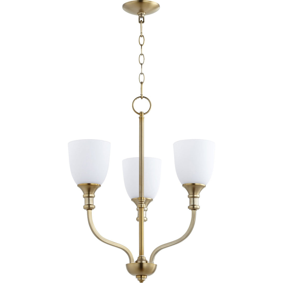 Quorum Richmond 6811-3-80 Chandelier Light - Aged Brass