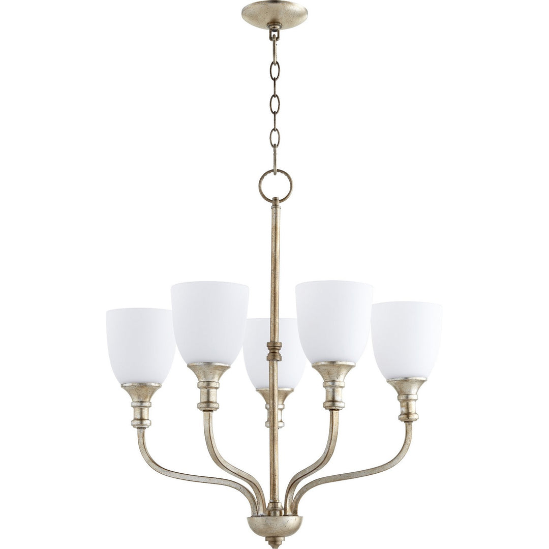 Quorum Richmond 6811-5-60 Chandelier Light - Aged Silver Leaf