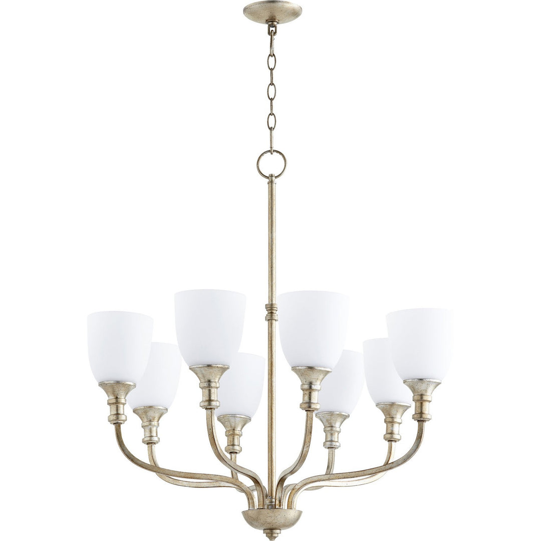 Quorum Richmond 6811-8-60 Chandelier Light - Aged Silver Leaf