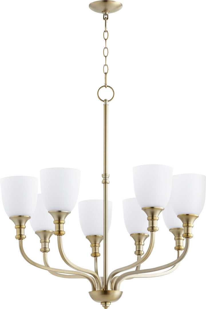 Quorum Richmond 6811-8-80 Chandelier Light - Aged Brass