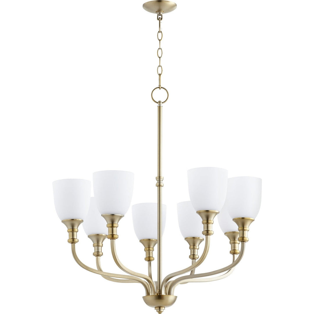 Quorum Richmond 6811-8-80 Chandelier Light - Aged Brass