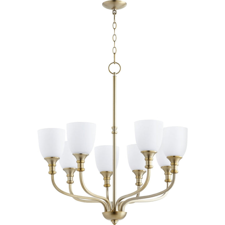 Quorum Richmond 6811-8-80 Chandelier Light - Aged Brass