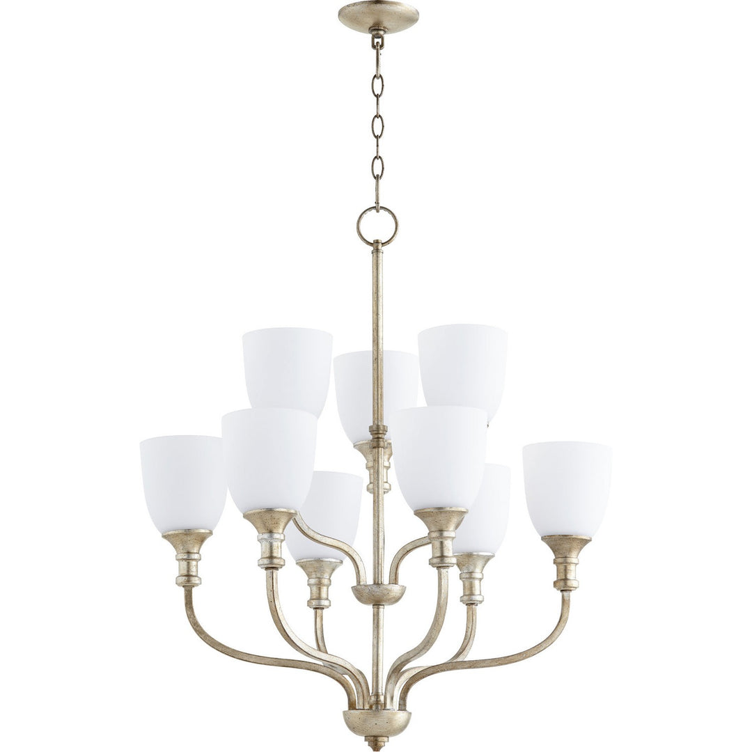 Quorum Richmond 6811-9-60 Chandelier Light - Aged Silver Leaf