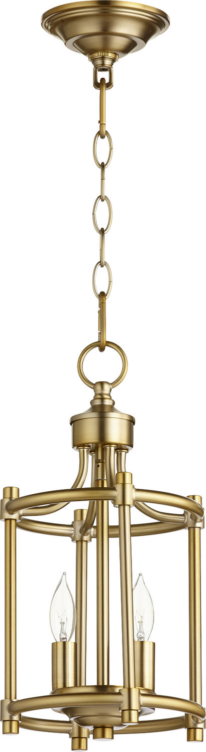 Quorum Rossington 6822-2-80 Pendant Light - Aged Brass