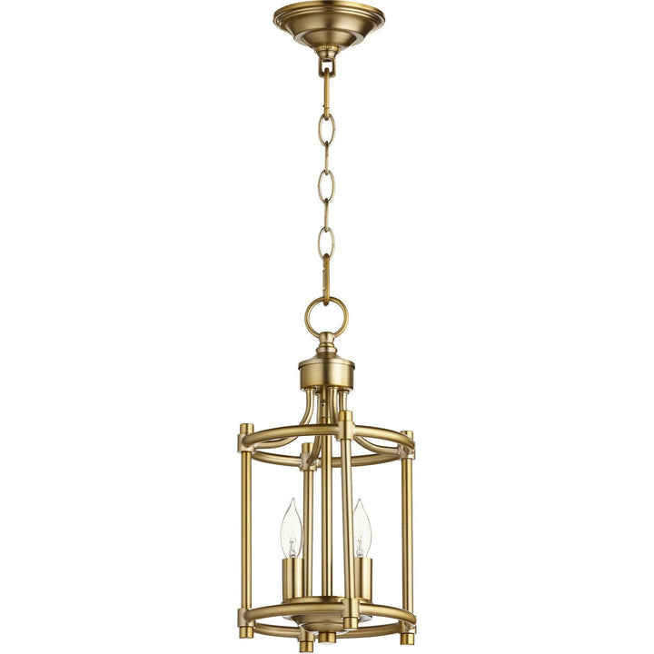 Quorum Rossington 6822-2-80 Pendant Light - Aged Brass