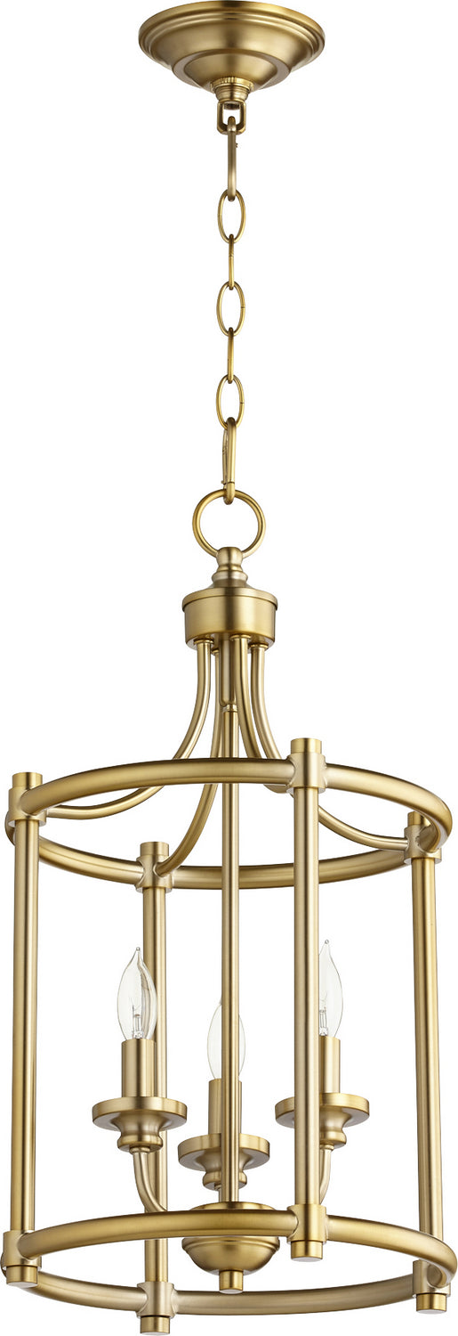 Quorum Rossington 6822-3-80 Pendant Light - Aged Brass