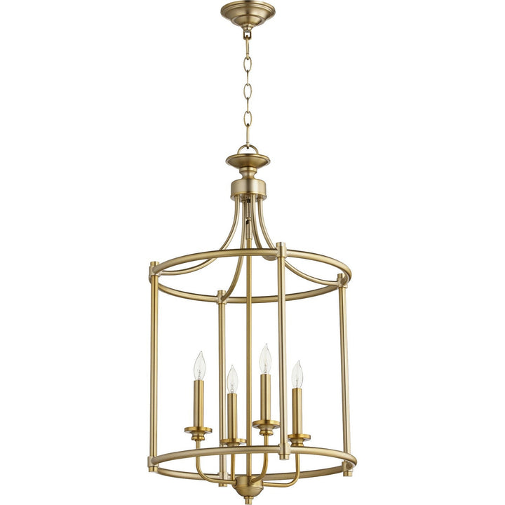 Quorum Rossington 6822-4-80 Pendant Light - Aged Brass