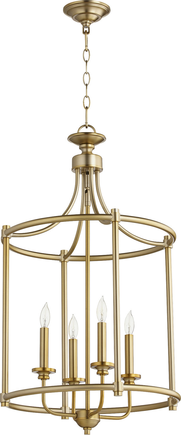Quorum Rossington 6822-4-80 Pendant Light - Aged Brass