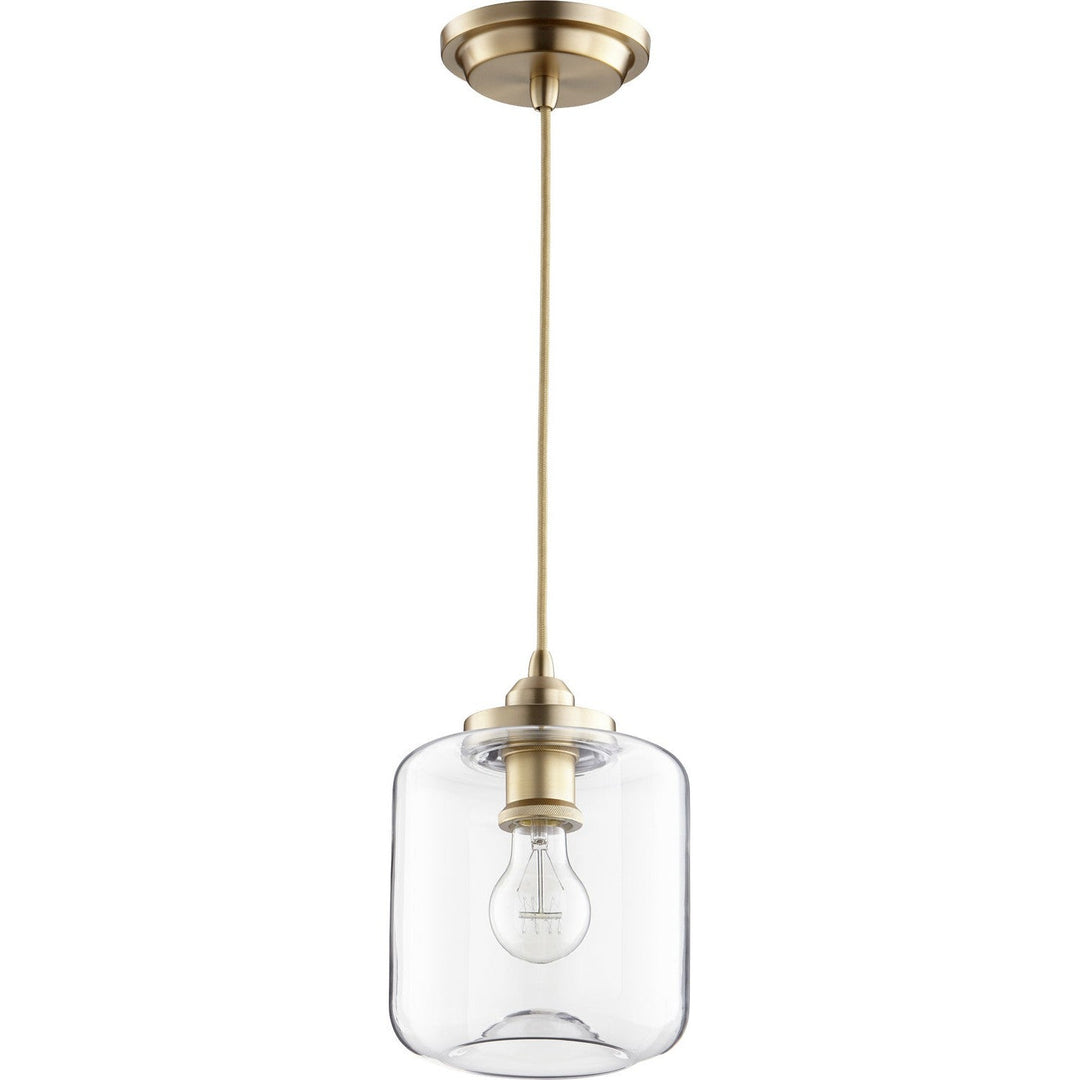 Quorum Clear Filament Pendants 845-80 Pendant Light - Aged Brass