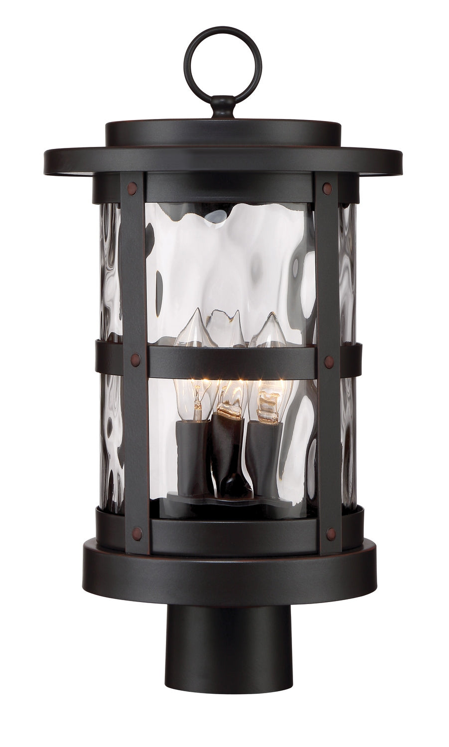 Designers Fountain 22736-SB Terraze Three Light Post Lantern Outdoor Bronze / Dark