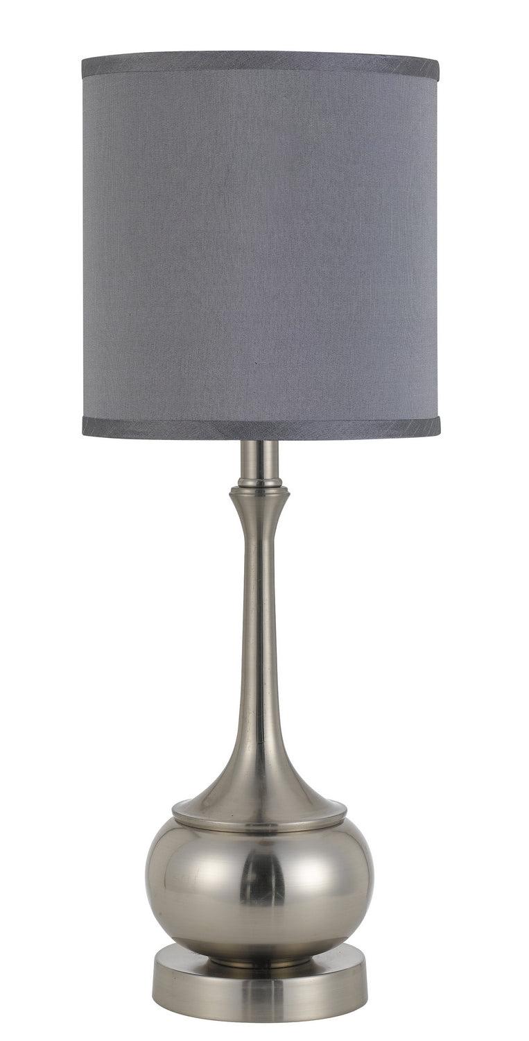 Cal Lighting BO-2256TB-BS Tapron One Light Table Lamp Lamp Pewter, Nickel, Silver