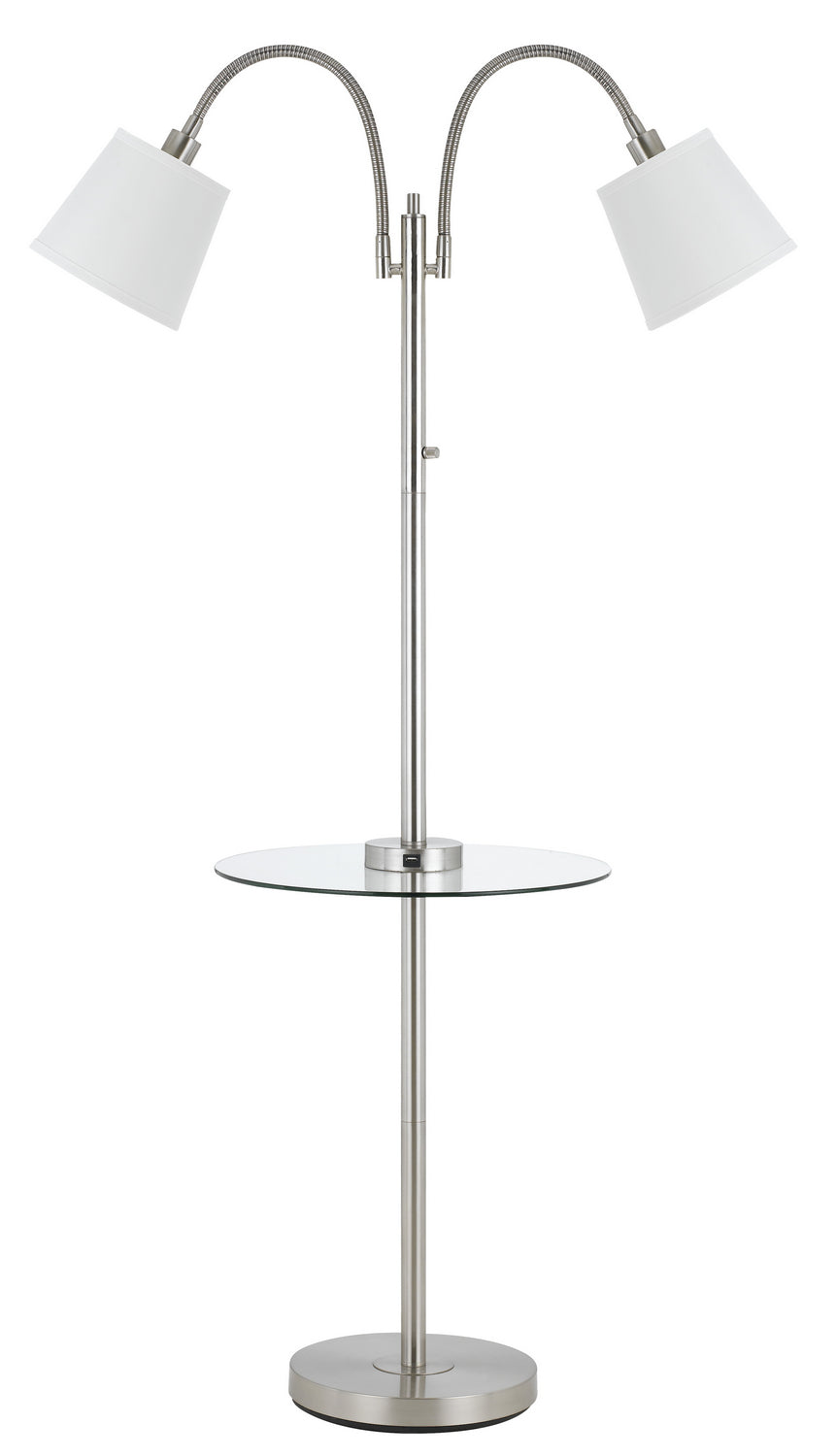 Cal Lighting BO-2444GT-BS  Two Light Floor Lamp Lamp Pewter, Nickel, Silver